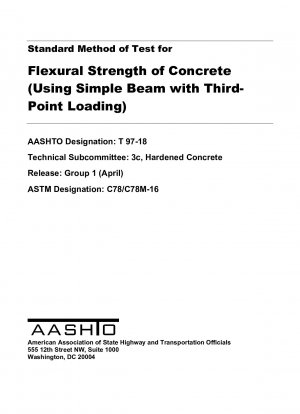Método estándar de prueba para la resistencia a la flexión del concreto (usando una viga simple con carga en el tercer punto)