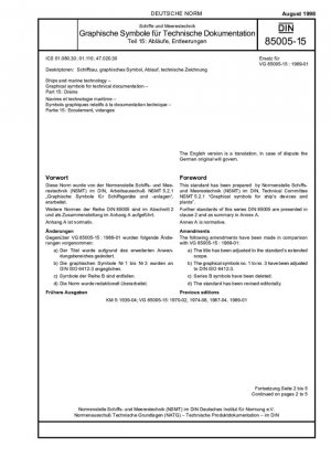 Buques y tecnología marina. Símbolos gráficos para la documentación técnica. Parte 15: Drenajes.