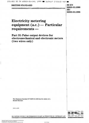 Equipos de medición de electricidad (ac). Requisitos particulares. Dispositivos de salida de pulsos para medidores electromecánicos y electrónicos (solo dos cables)