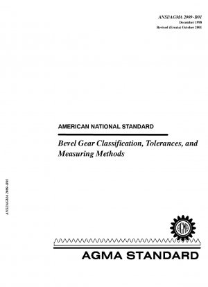 Erratas de clasificación, tolerancias y métodos de medición de engranajes cónicos: octubre de 2001