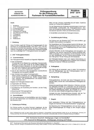 Reglamento para el examen del especialista en soldadura de plásticos.