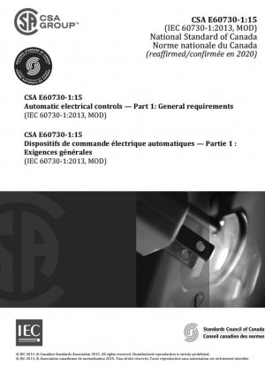 Controles eléctricos automáticos Parte 1: Requisitos generales (IEC 60730-1:2013, MOD)