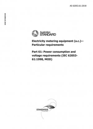 Equipos de medición de electricidad (ac). Requisitos particulares, Parte 61: Consumo de energía y requisitos de voltaje (IEC 62053-61:1998, MOD)