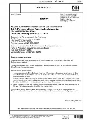 Analizadores de gas. Información sobre el comportamiento operativo. Parte 3: Analizadores de oxígeno paramagnéticos.