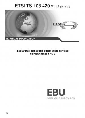 Carro de audio de objetos compatible con versiones anteriores mediante AC-3 mejorado