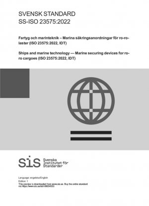 Shipanz y tecnologíade la mar — Dispositivos de aseguramiento para carga ro-ro (ISO 23575:2022, IDT)
