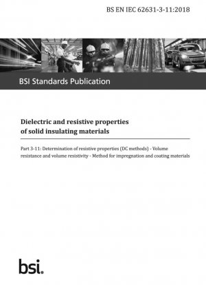 Propiedades dieléctricas y resistivas de materiales aislantes sólidos - Determinación de propiedades resistivas (métodos DC). Resistencia de volumen y resistividad de volumen. Método para materiales de impregnación y revestimiento.