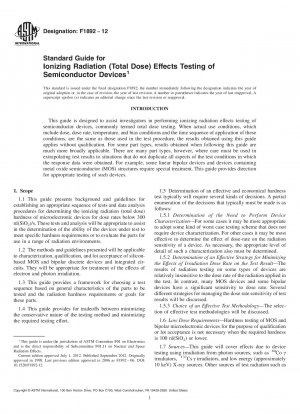 Guía estándar para pruebas de efectos de radiación ionizante (dosis total) de dispositivos semiconductores