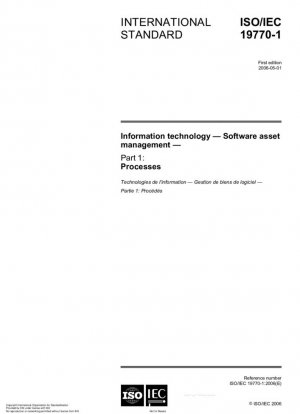 Tecnología de la información - Gestión de activos de software - Parte 1: Procesos