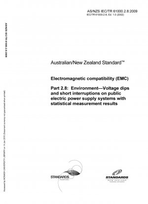 Compatibilidad electromagnética (CEM) - Medio ambiente - Caídas de tensión e interrupciones breves en sistemas públicos de suministro eléctrico con resultados de mediciones estadísticas