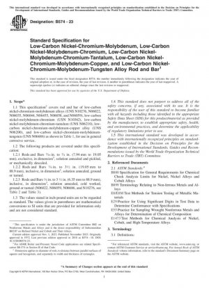 Especificación estándar para níquel-cromo-molibdeno con bajo contenido de carbono, níquel-molibdeno-cromo con bajo contenido de carbono, níquel-molibdeno-cromo-tantalio con bajo contenido de carbono, níquel-cromo-molibdeno-cobre con bajo contenido de carbono, a