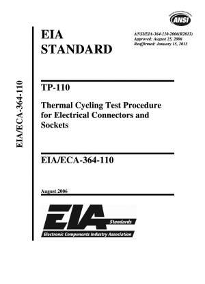 Procedimiento de prueba de ciclos térmicos TP-110 para conectores y enchufes eléctricos