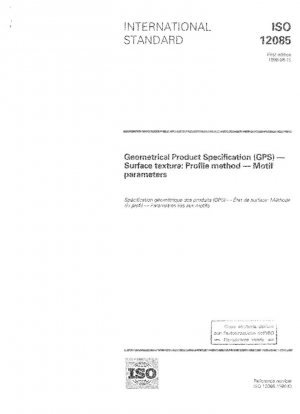 Especificación geométrica de producto (GPS) - Textura de la superficie: método del perfil - Parámetros del motivo