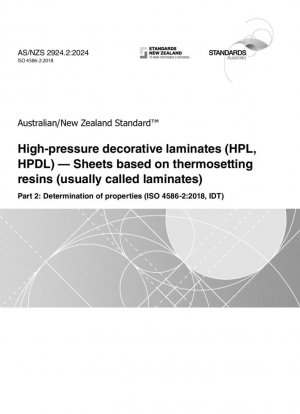 Laminados decorativos de alta presión (HPL, HPDL). Láminas a base de resinas termoendurecibles (normalmente denominadas laminados), Parte 2: Determinación de propiedades (ISO 4586-2:2018, IDT).