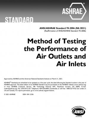 Método de prueba del rendimiento de las salidas y entradas de aire
