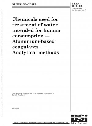 Productos químicos utilizados para el tratamiento del agua destinada al consumo humano. Coagulantes a base de aluminio. Métodos analíticos.