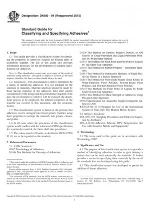 Guía estándar para clasificar y especificar adhesivos