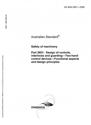 Seguridad de la maquinaria - Diseño de controles, enclavamientos y protecciones - Dispositivos de control a dos manos - Aspectos funcionales y principios de diseño