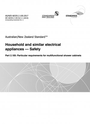 Aparatos electrodomésticos y similares. Seguridad, parte 2.105: Requisitos particulares para cabinas de ducha multifuncionales