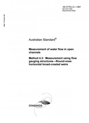Medición de caudal de agua en canales abiertos - Medición mediante estructuras de caudalímetro - Vertederos horizontales de punta redonda y cresta ancha