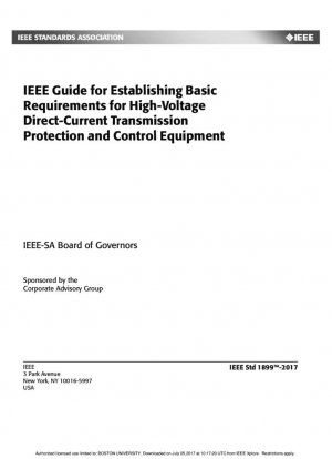 Guía IEEE para establecer requisitos básicos para equipos de control y protección de transmisión de corriente continua de alto voltaje