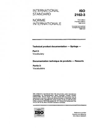 Documentación técnica del producto - Resortes - Parte 3: Vocabulario