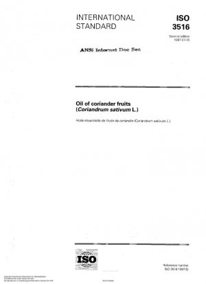 Aceite de frutos de cilantro (Coriandrum sativum L.)