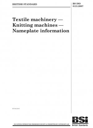 Maquinaria textil - Máquinas de tejer - Información de placa