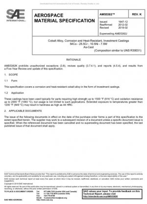 Aleación de cobalto@ Fundición de inversión resistente a la corrosión y al calor@ 54Co - 25,5Cr - 10,5Ni - 7,5W As-Cast (UNS R30031)