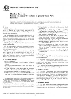Guía estándar para vallas para instalaciones de parques de patinaje sobre y bajo tierra