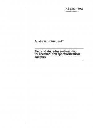 Zinc y aleaciones de zinc - Muestreo para análisis químicos y espectroquímicos