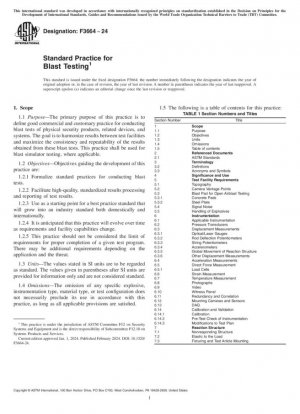 Práctica estándar para pruebas de voladuras