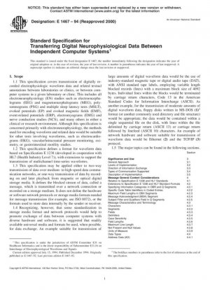 Disposiciones para la transmisión de datos neurofisiológicos digitales entre sistemas informáticos independientes
