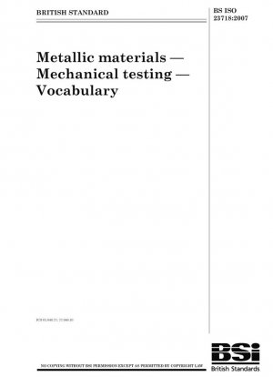 Materiales metálicos - Ensayos mecánicos - Vocabulario