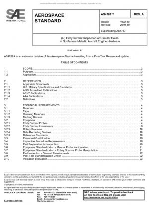 Inspección por corrientes de Foucault de orificios circulares en hardware de motores de aviones metálicos no ferrosos
