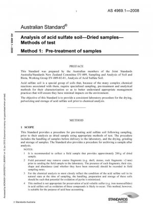 Análisis de suelos con sulfato ácido - Muestras secas - Métodos de ensayo - Pretratamiento de muestras