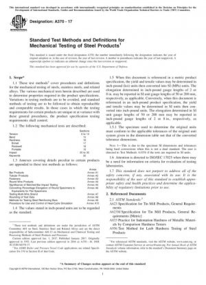 Métodos de prueba estándar y definiciones para pruebas mecánicas de productos de acero