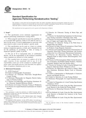 Especificación estándar para agencias que realizan pruebas no destructivas