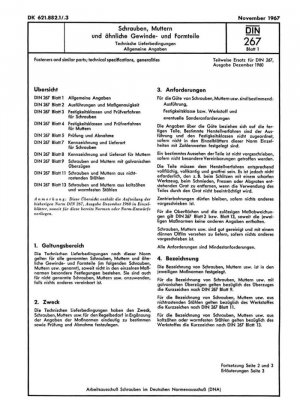 Elementos de fijación y piezas similares; especificaciones técnicas, generalidades