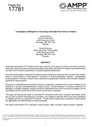 Investigación y mitigación de tendones postensados no adheridos y corroídos