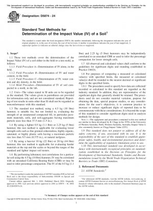 Métodos de prueba estándar para la determinación del valor de impacto (IV) de un suelo