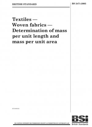 Textiles. Telas tejidas. Determinación de masa por unidad de longitud y masa por unidad de área.