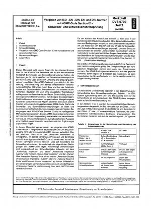 "Comparación de las normas ISO, EN, DIN-EN y DIN con el Código ASME Sección IX; pruebas de soldadores y procesos de soldadura"