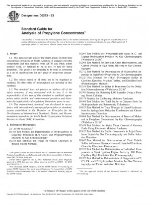 Guía estándar para el análisis de concentrados de propileno