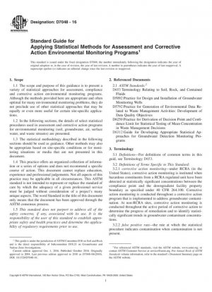 Guía estándar para la aplicación de métodos estadísticos para programas de evaluación y monitoreo ambiental de acciones correctivas