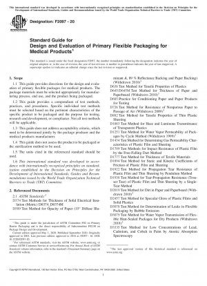 Guía estándar para el diseño y evaluación de envases flexibles primarios para productos médicos