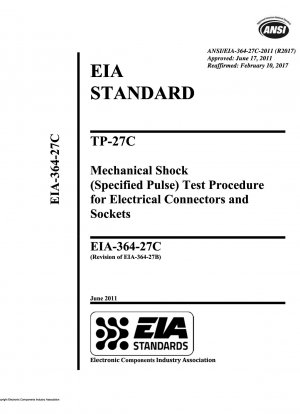 Procedimiento de prueba de choque mecánico (pulso especificado) TP-27C para conectores y enchufes eléctricos