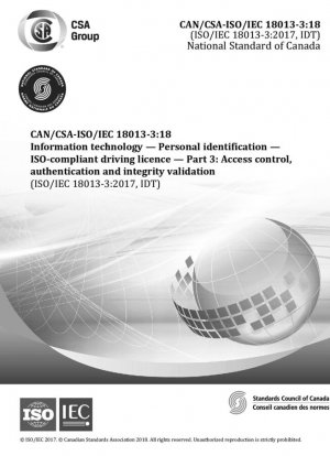 Tecnología de la información. Identificación personal. Permiso de conducir conforme a ISO. Parte 3: Control de acceso, autenticación y validación de integridad.