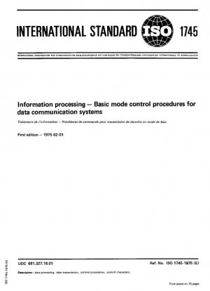 Procesamiento de información: procedimientos de control de modo básico para sistemas de comunicación de datos.