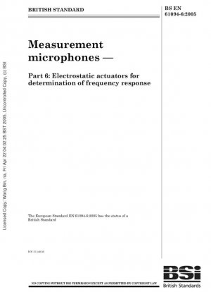 Micrófonos de medida - Actuadores electrostáticos para determinación de respuesta en frecuencia